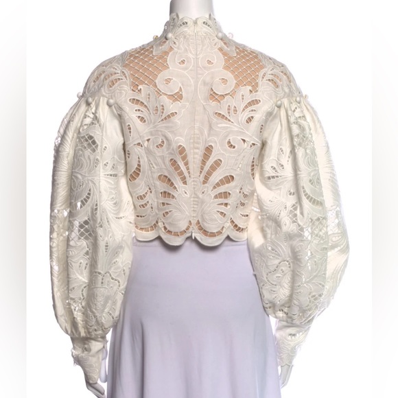 Zimmermann Wavelength Embroidered Cropped Top Size Zimmermann 1 - Picture 13 of 13